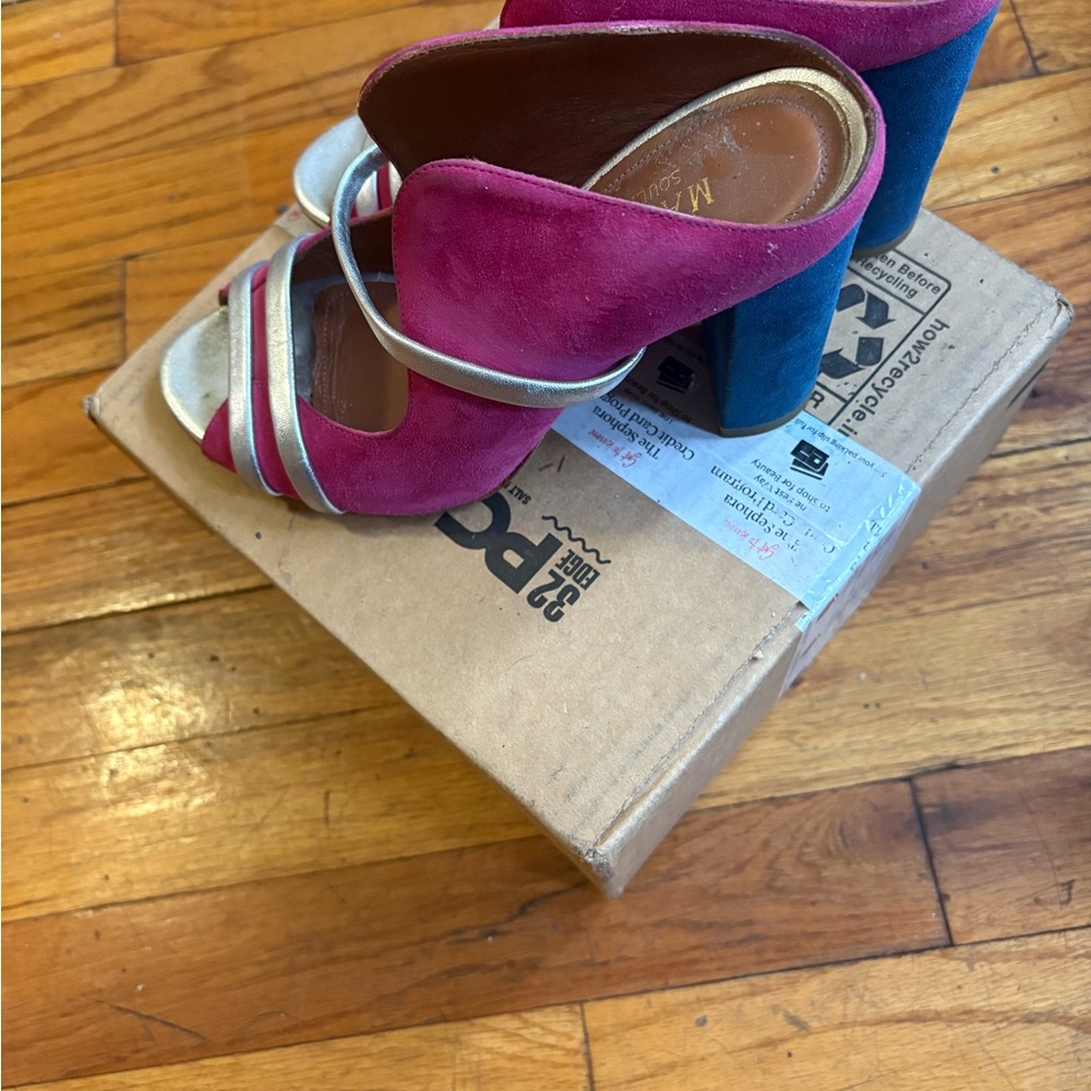 Women's Suede Block Heel Sandals